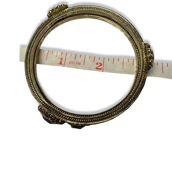 HEIDI DAUS Lot Crystal Bangle Tennis Bracelets and Ring Goldtone Bling Set - Picture 4 of 7